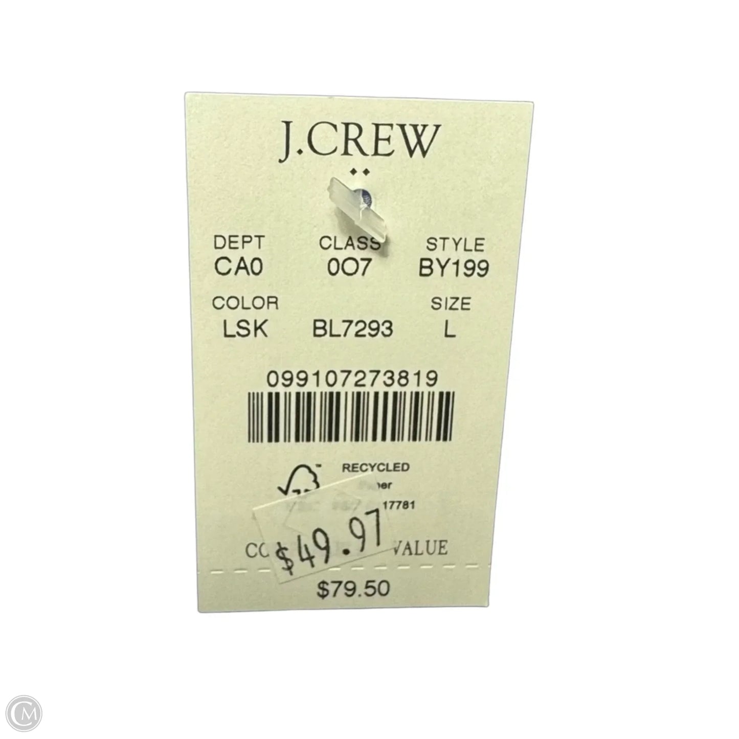 Top Long Sleeve By J. Crew In Blue, Size: L