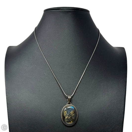 Labradorite Necklace Sterling Silver