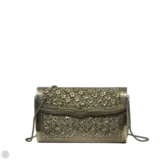 Antiqued Floral Metal Evening Bag, Size: Small