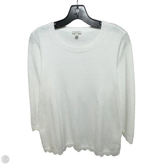 Sweater By Talbots In White, Size: Mp