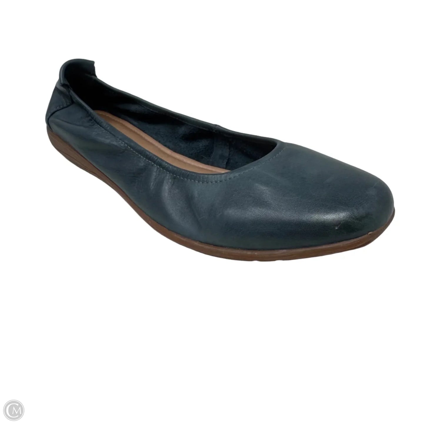 Fenja 01 Leather Ballet Flats By Josef Seibel In Green, Size: 11.5