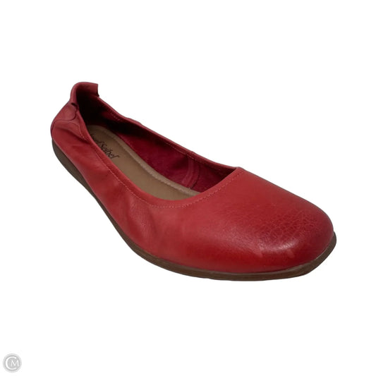 Fenja 01 Leather Ballet Flats By Josef Seibel In Red, Size: 11.5