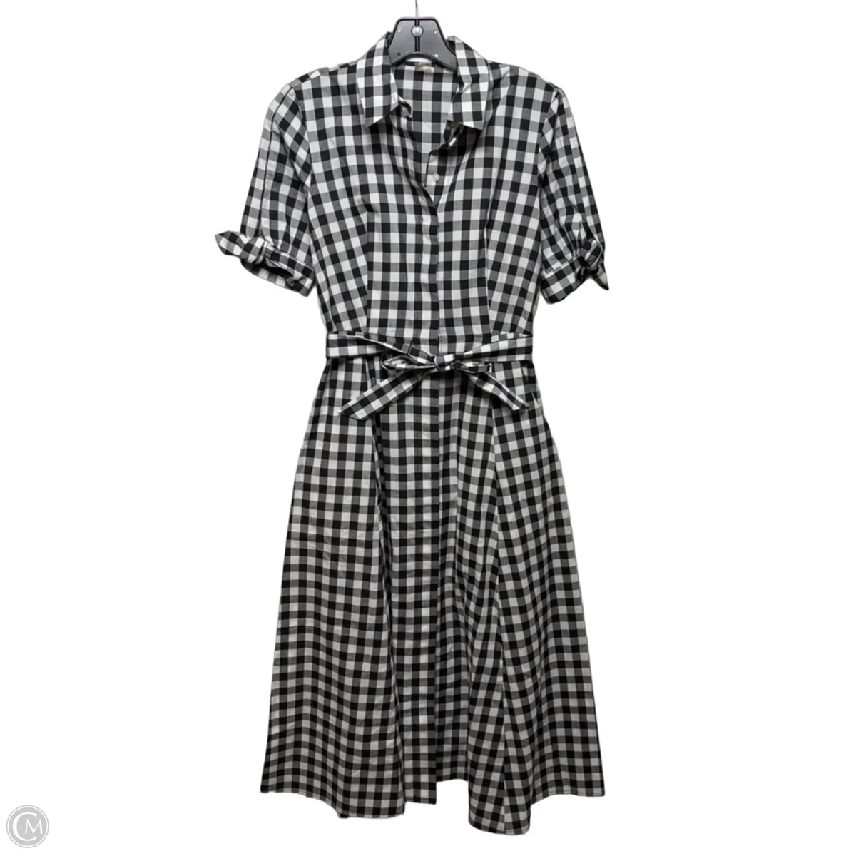 Dress Casual Maxi By Calvin Klein In Checkered Pattern, Size: 2p