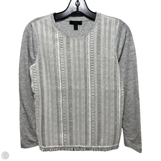 Top Long Sleeve By J. Crew In Grey & White, Size: 2