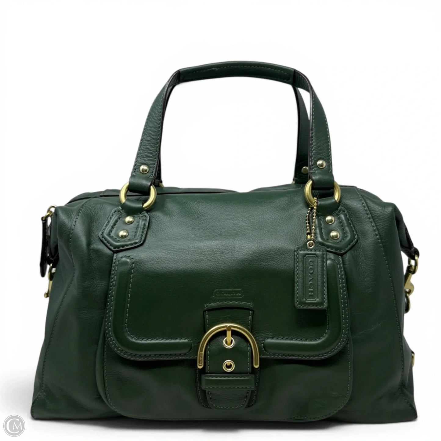 Campbell Leather Satchel Designer By Coach, Size: Large