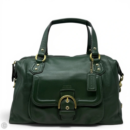 Campbell Leather Satchel Designer By Coach, Size: Large
