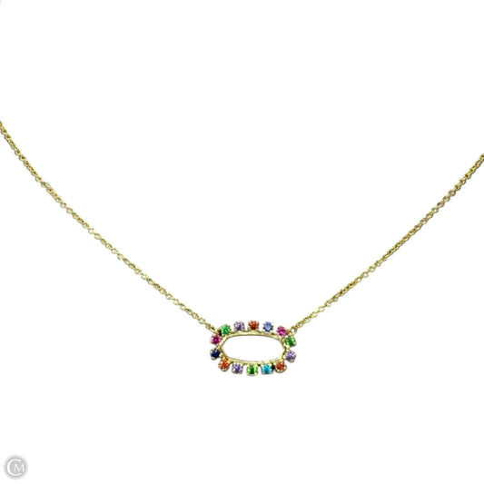 Elisa 14k Gold Plated Over Brass Open Frame Necklace By Kendra Scott