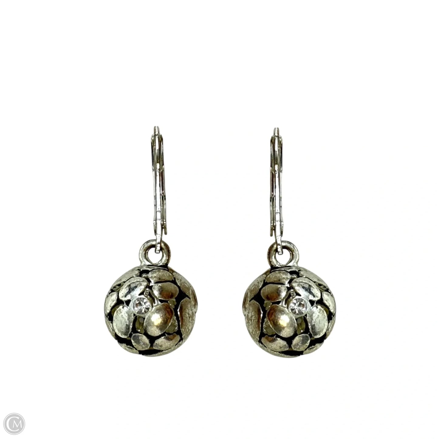 Sterling Silver Bubble Dot Drop Earrings