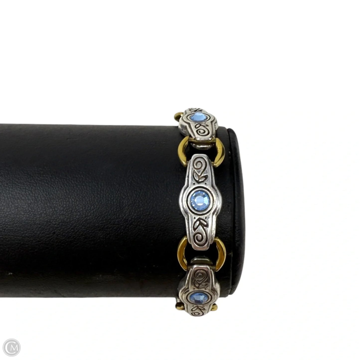 Celestine Mixed Metals Blue Crystal Jeweled Bracelet By Brighton