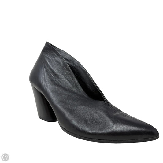 Handmade Baby Kid Leather Pumps By Halmanera In Black, Size: 8