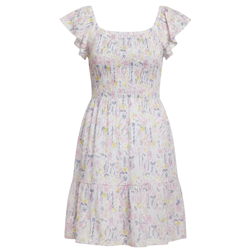 Jilly Smocked Dress Designer By Lilly Pulitzer In Multi Summer Serenade Print, Size: XL