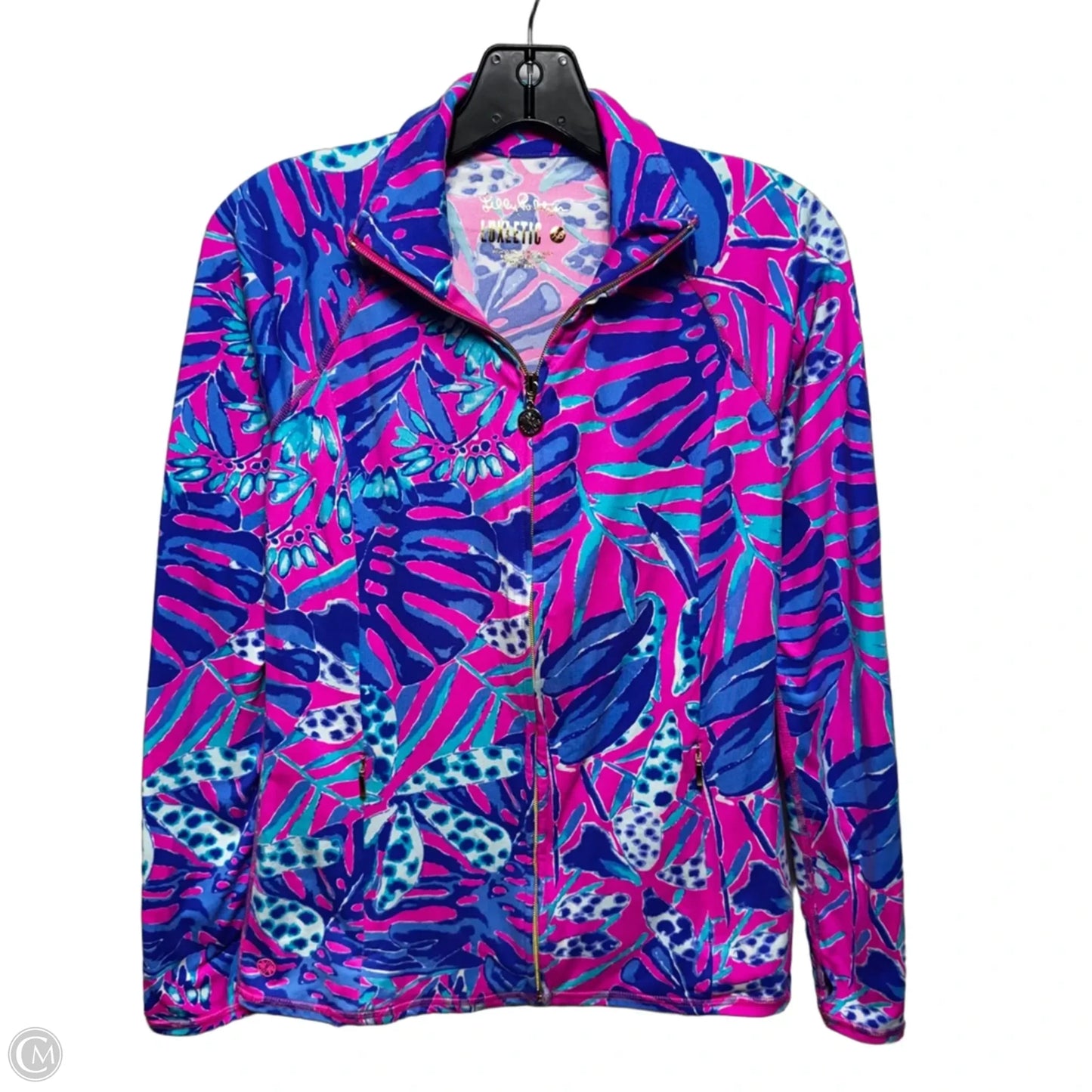 Serena Athletic Jacket Designer By Lilly Pulitzer In Pink & Purple, Size: Xs