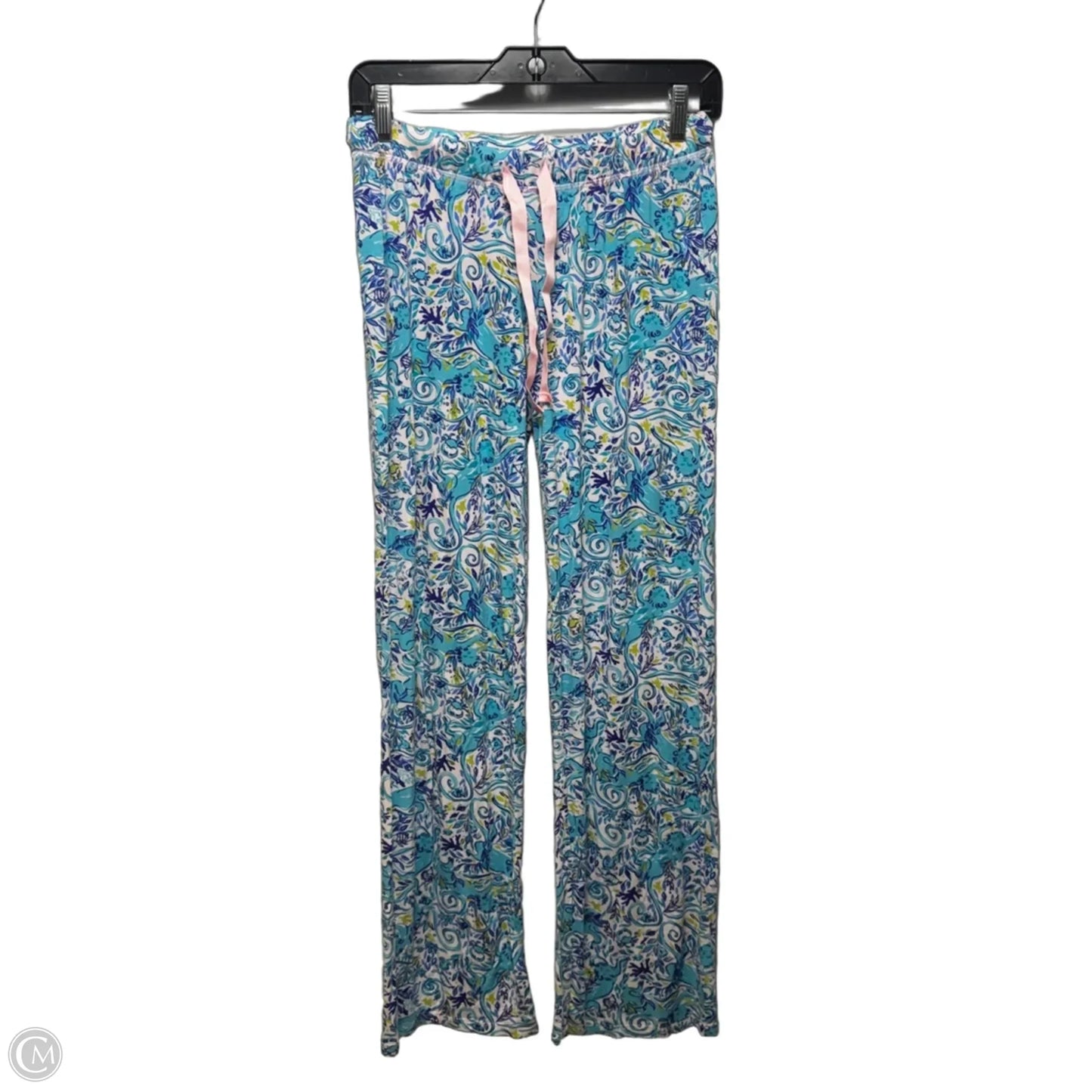Pajama Pants Designer By Lilly Pulitzer In Blue & White, Size: Xxs