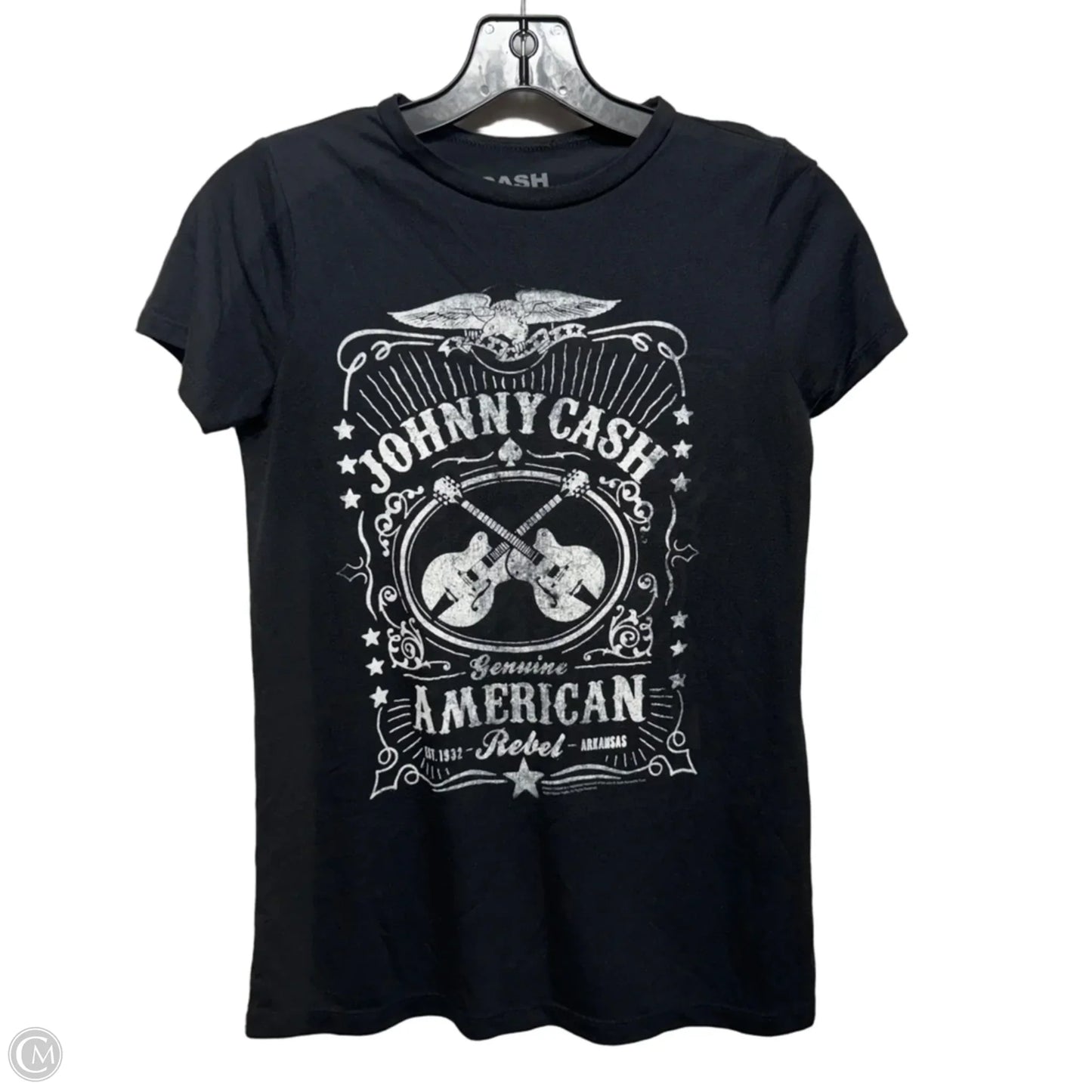 Johnny Cash Graphic Top Short Sleeve In Black, Size: S