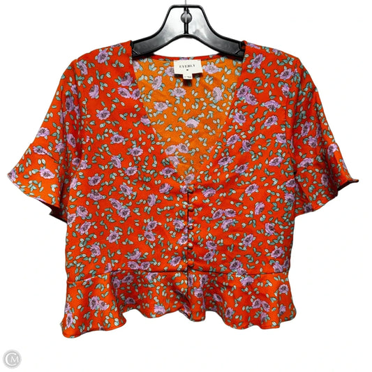 Top Short Sleeve By Everly In Floral Print, Size: S