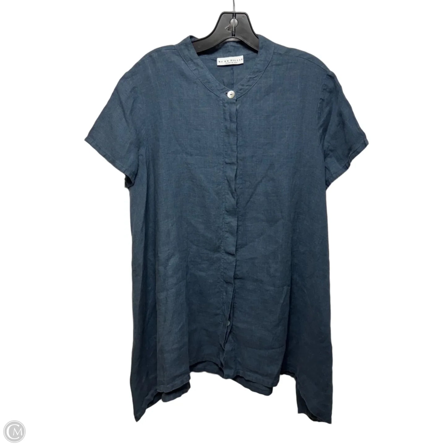 Linen Tunic Short Sleeve By Bryn Walker In Blue, Size: M