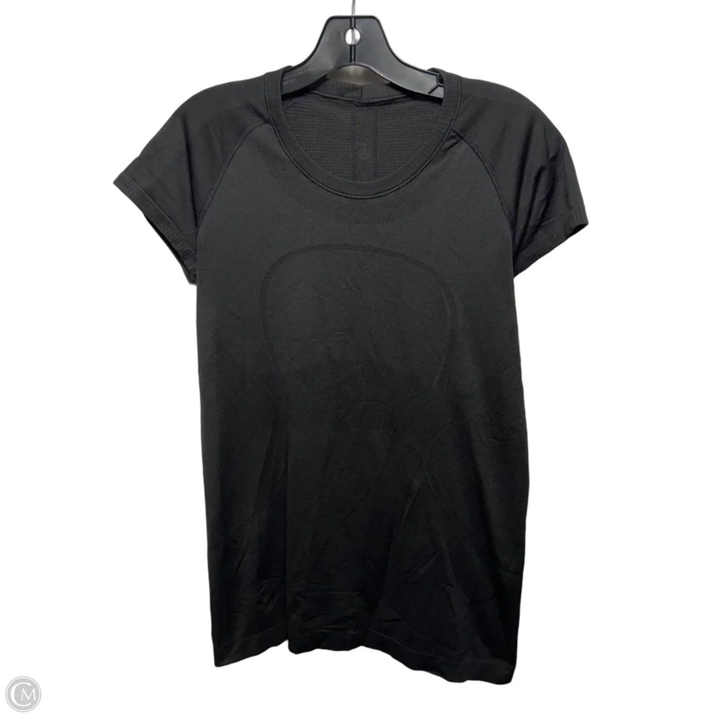 Athletic Top Short Sleeve By Lululemon In Black, Size: 10