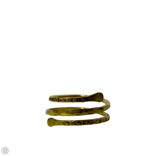 Hammered Gold Tone Bypass Ring
