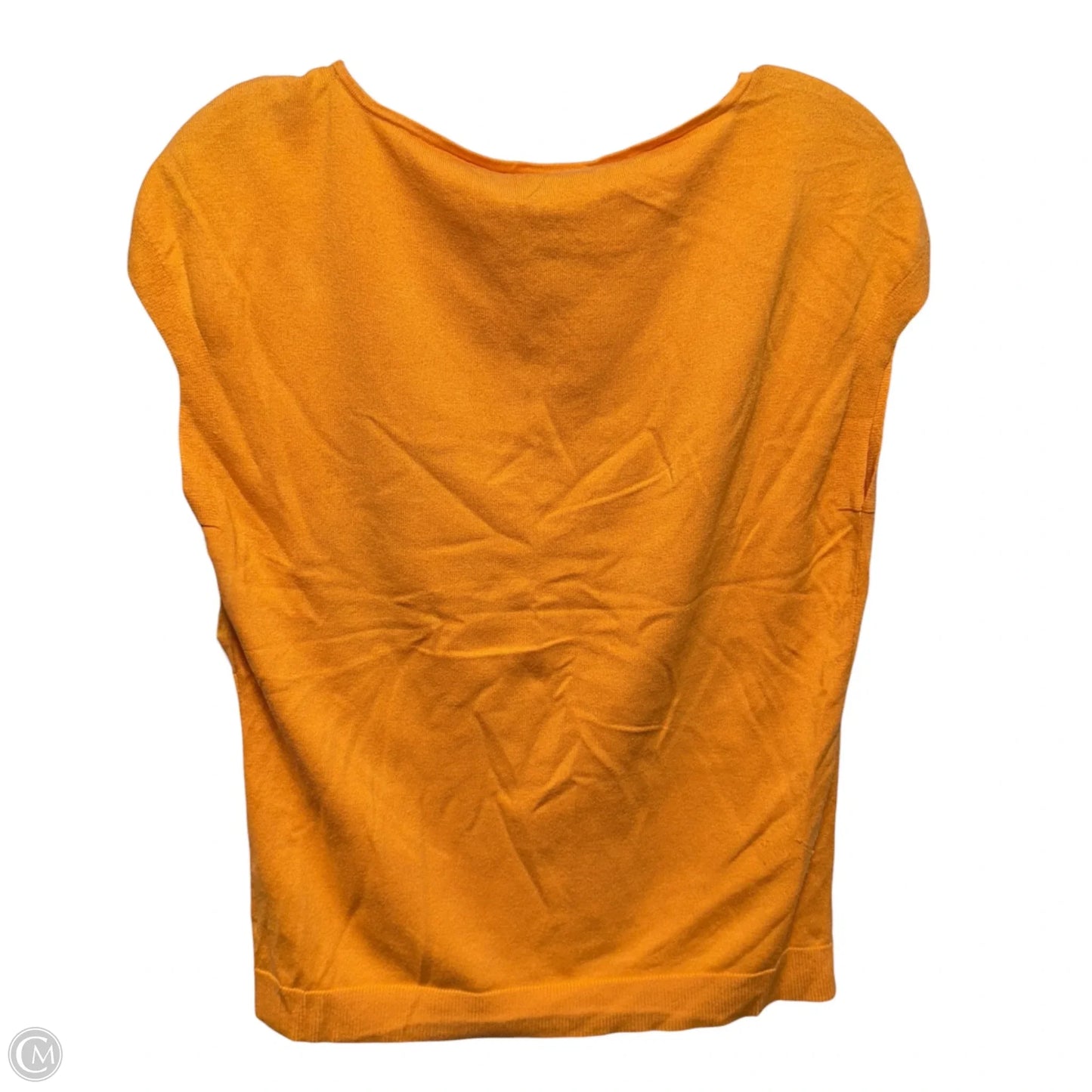 Silk Blend Knit Sleeveless Top By Lauren By Ralph Lauren In Orange, Size: M