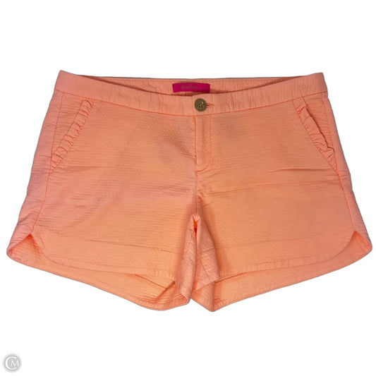 Adie Ruffle Pocket Shorts Designer By Lilly Pulitzer In Orange, Size: 8