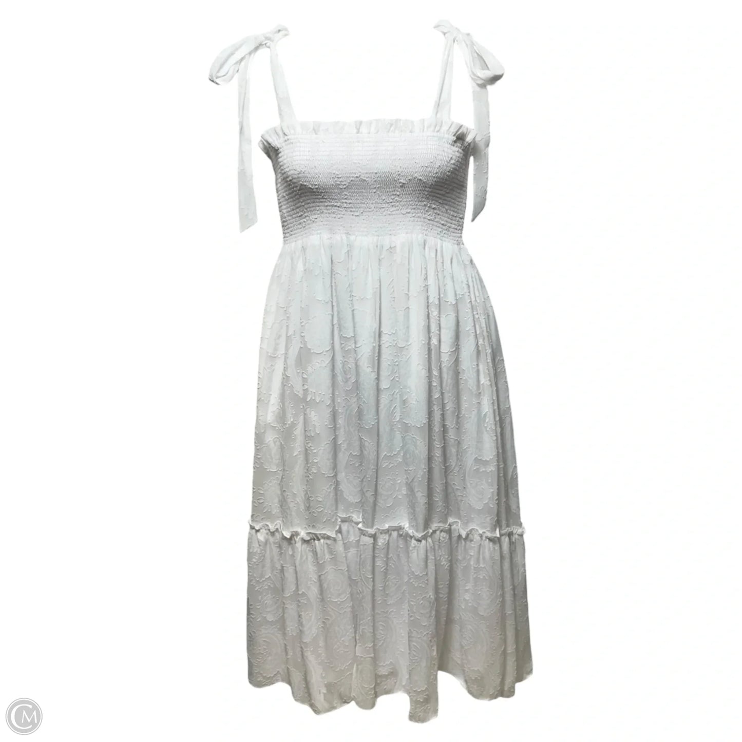 Rivera Midi Dress Designer By Lilly Pulitzer In White, Size: M