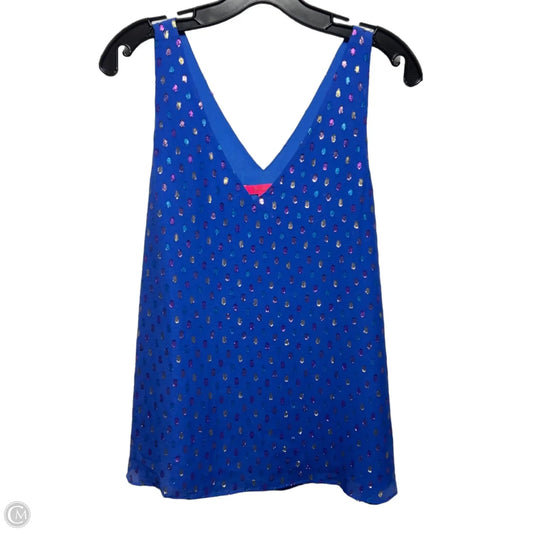 Silk Metallic Top Sleeveless Designer By Lilly Pulitzer In Multi-colored, Size: M