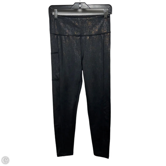 Athletic Leggings Pants Designer By Luxletic Lilly Pulitzer In Black & Gold, Size: M