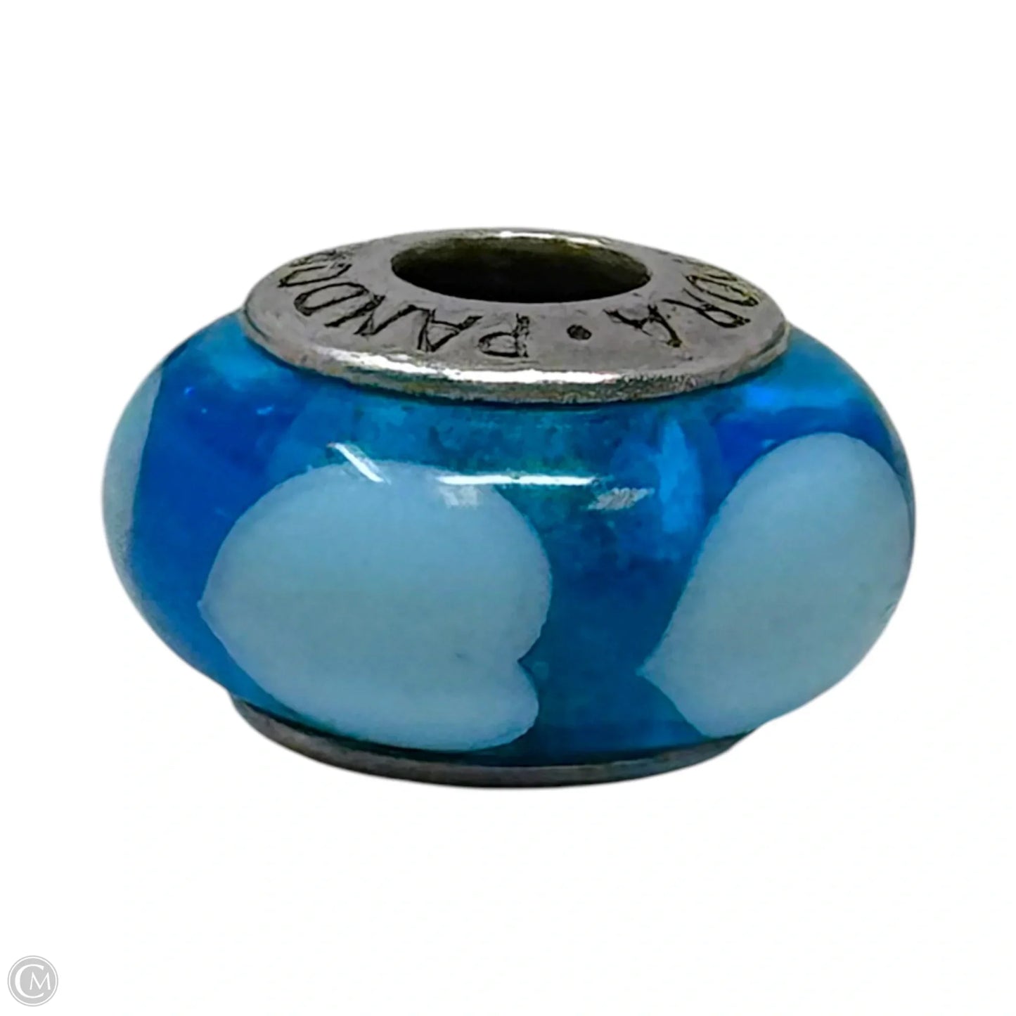 Blue Hearts Murano Glass & Sterling Bracelet Charm By Pandora