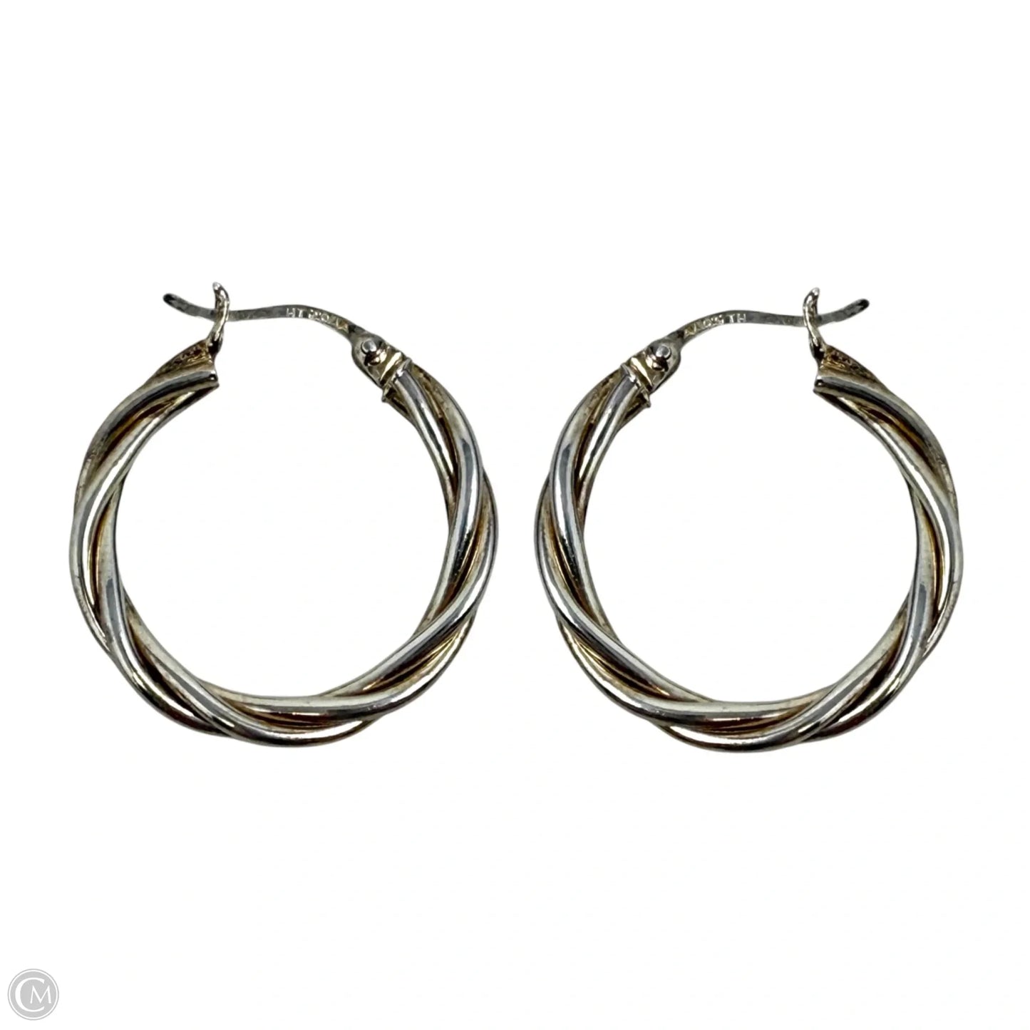 Sterling Silver Twisted Hoop Earrings