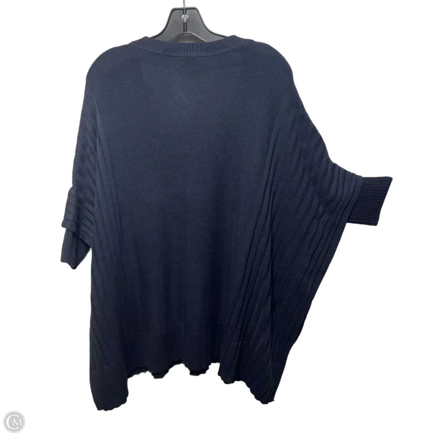 Rib Poncho Sweater By Simply Vera In Navy, Size: S/M