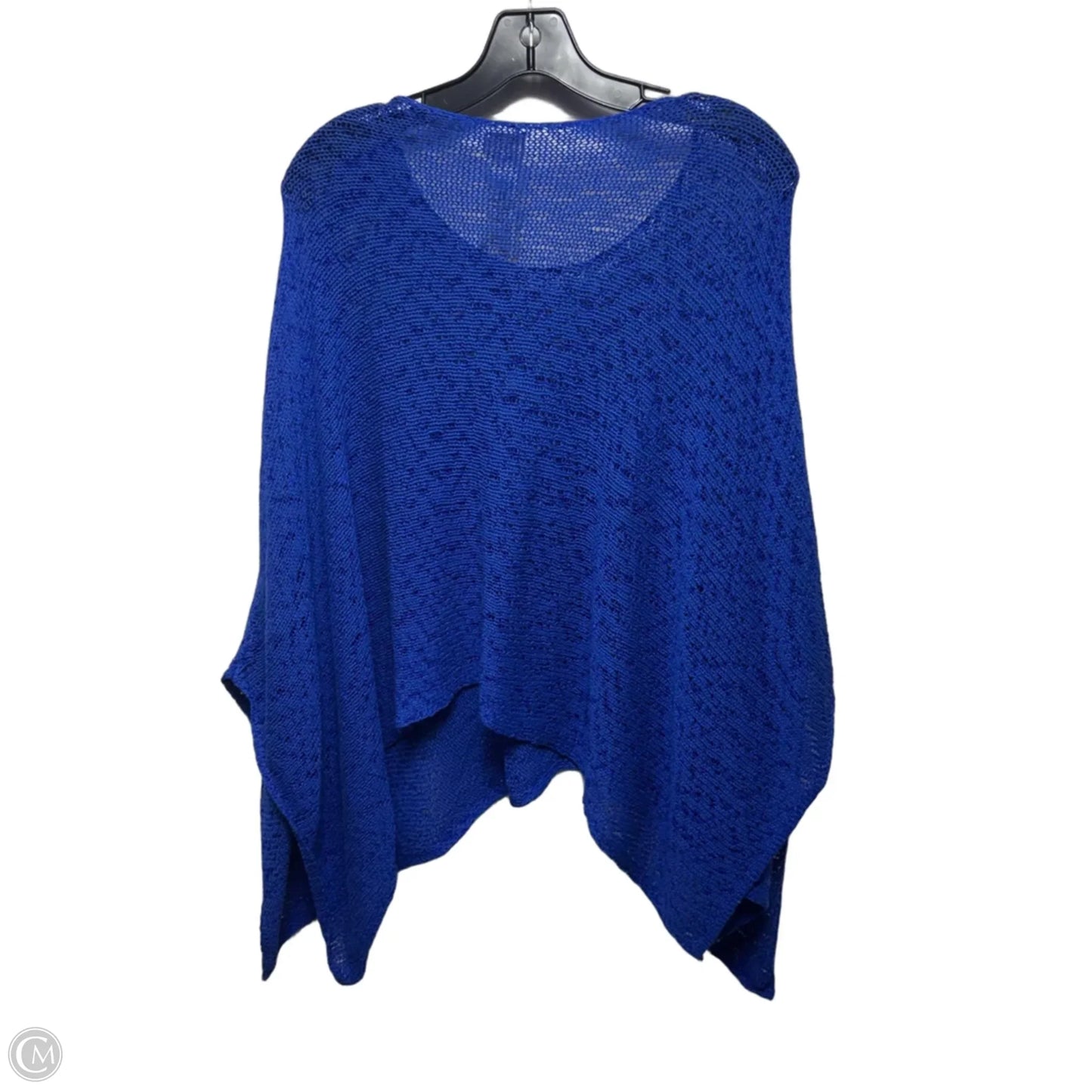 Piper Knit Poncho By Chicos In Artisan Sapphire, Size: Osfm