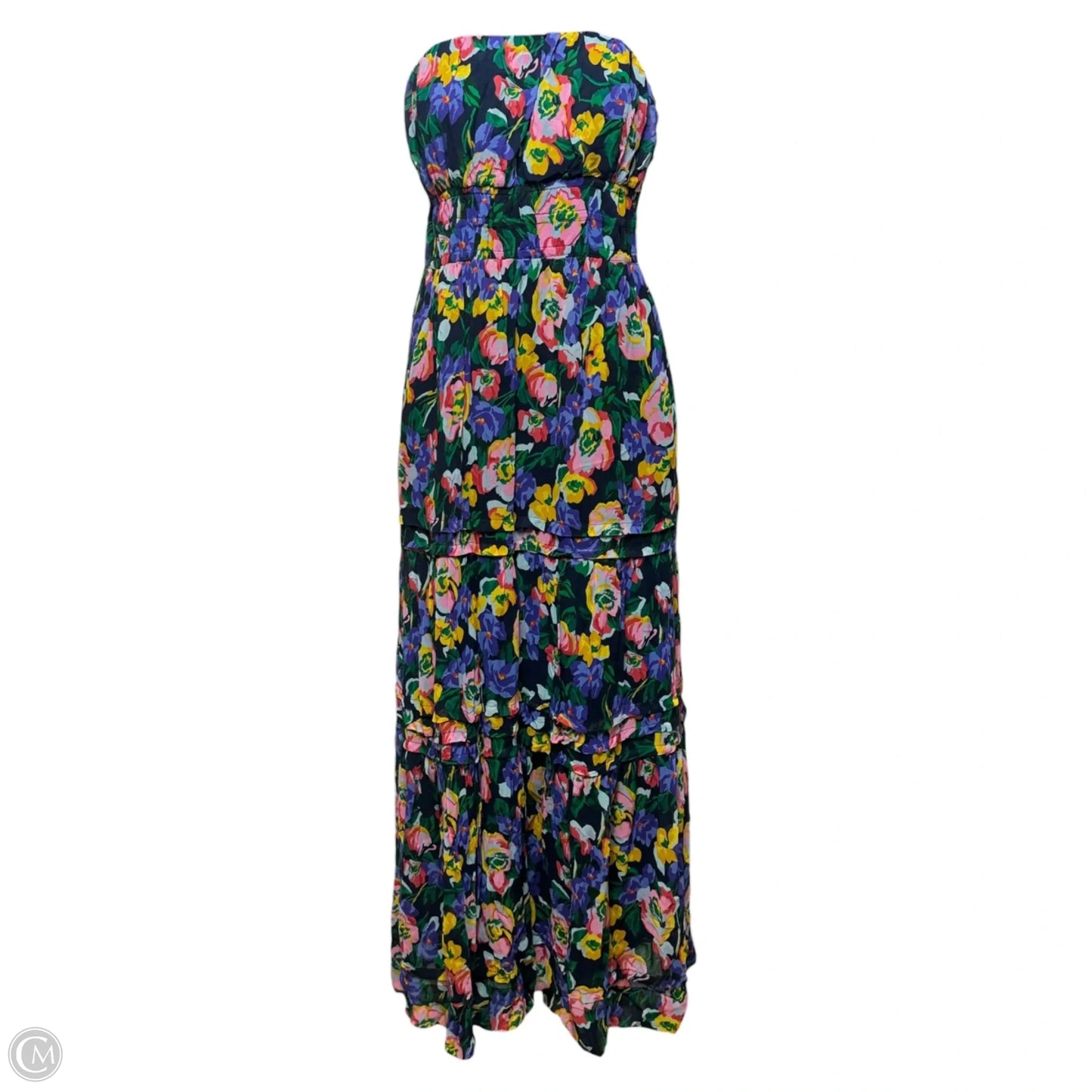 Strapless Dress Casual Maxi By Anthropologie In Floral Print, Size: S