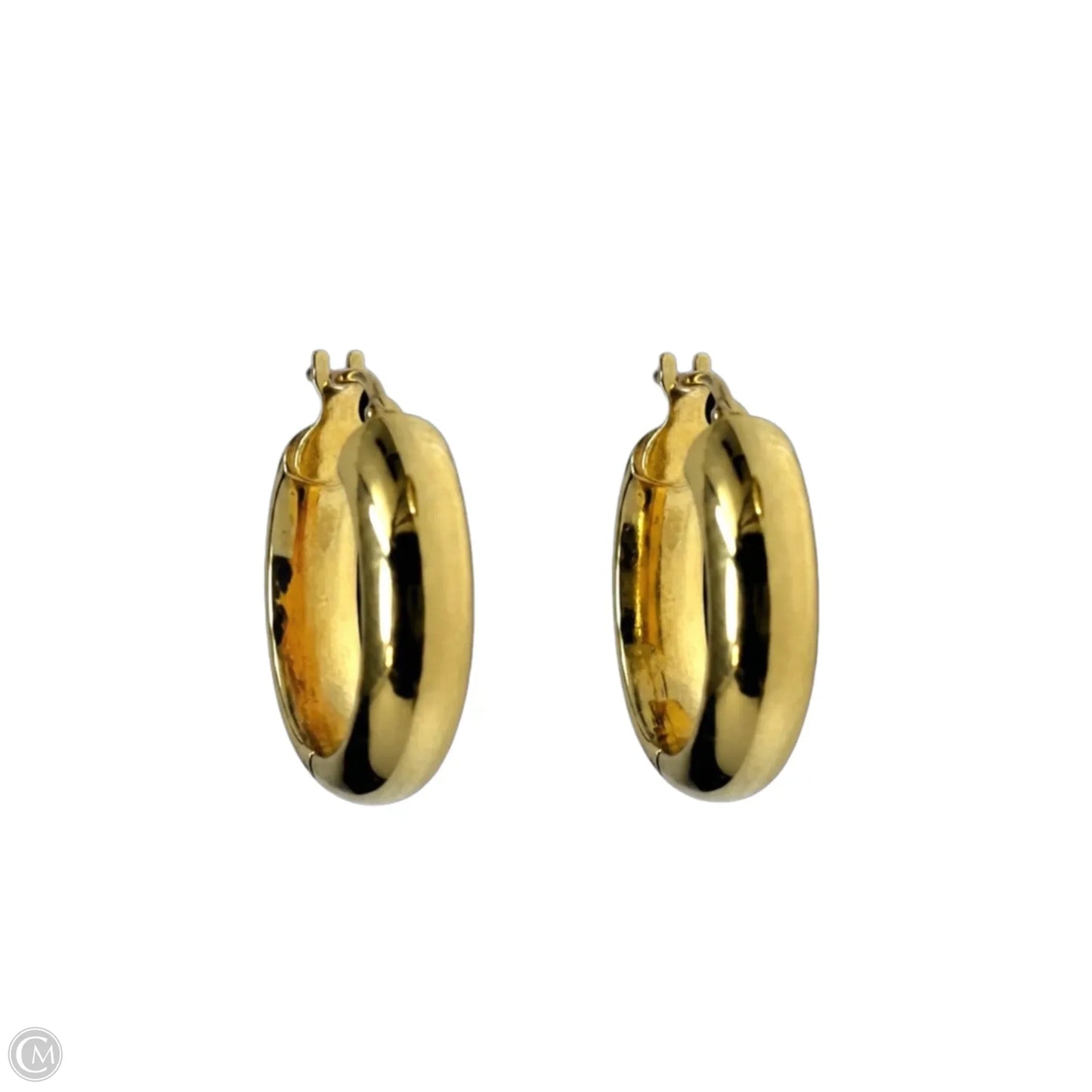 Gold Over Sterling Silver Hoop Earrings By Dyadema Italy