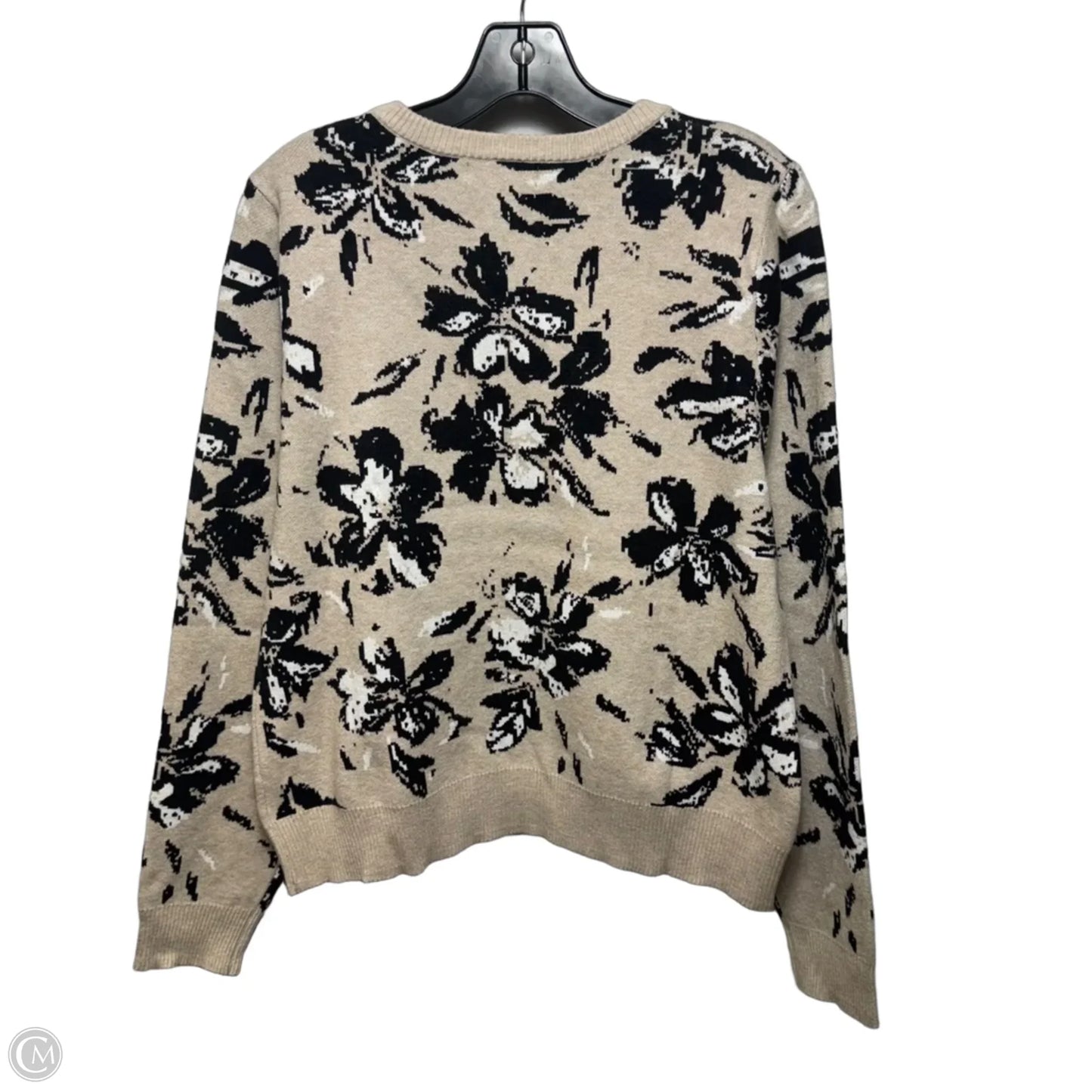 Sweater By Cynthia Rowley In Black & Cream, Size: Xl