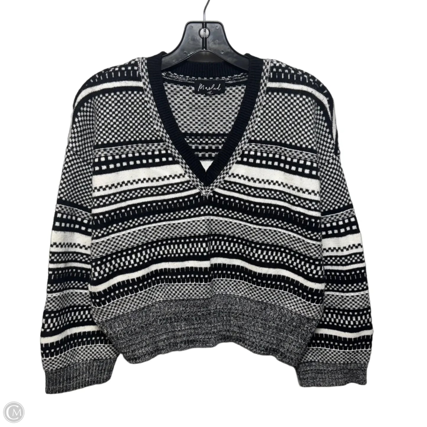 Sweater By Marled In Black & White, Size: M
