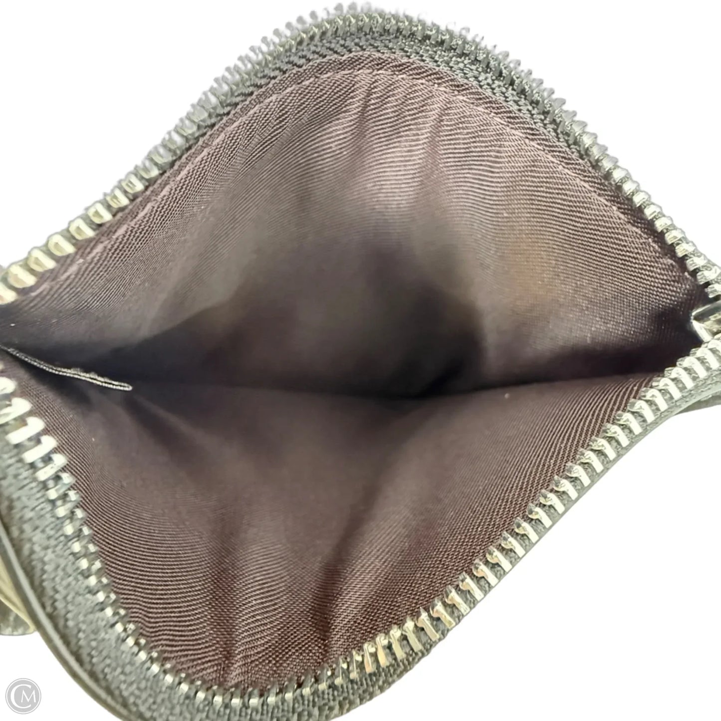 Leather Wristlet Pouch Designer By Coach, Size: Small