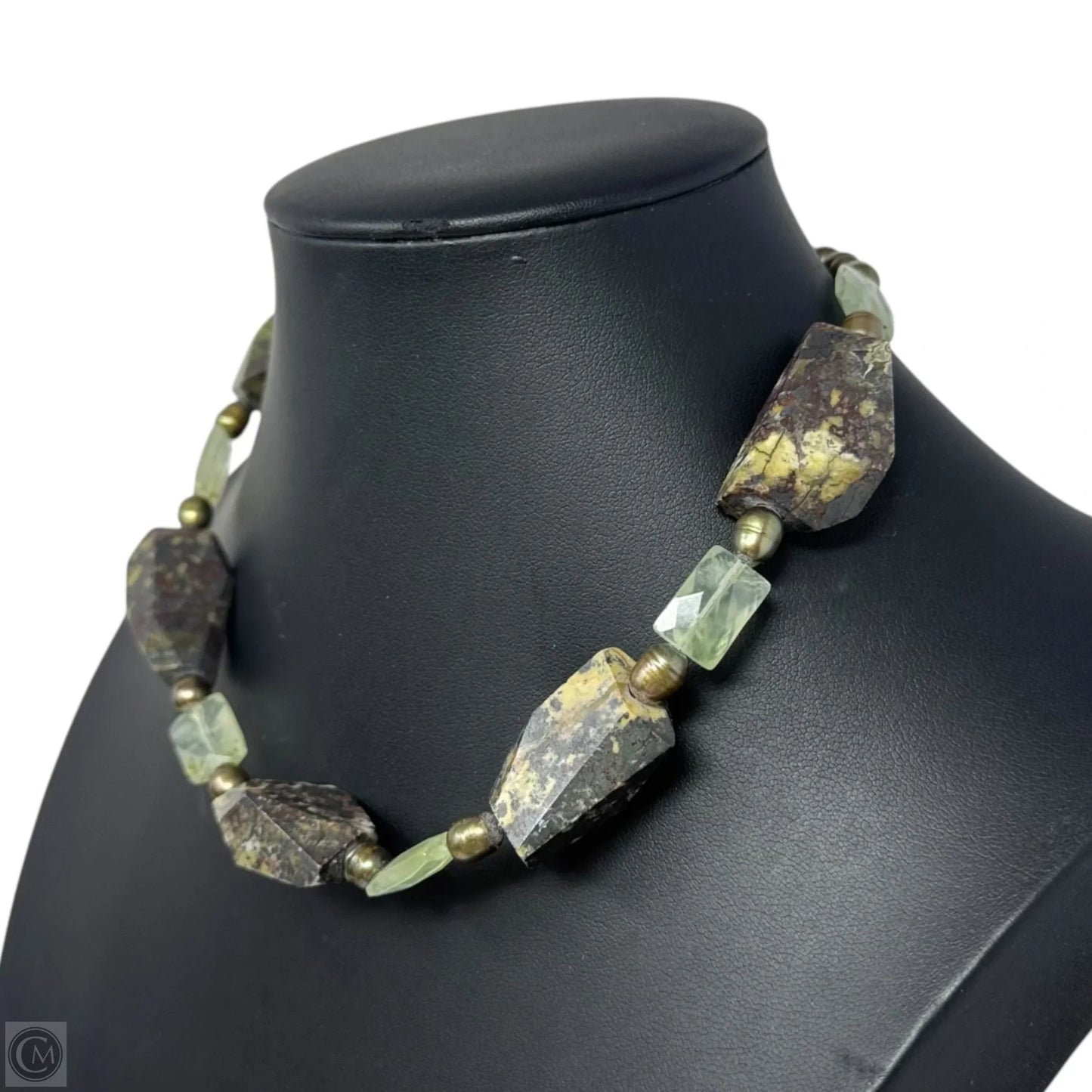 Chunky Faceted Stone Bead Collar Necklace