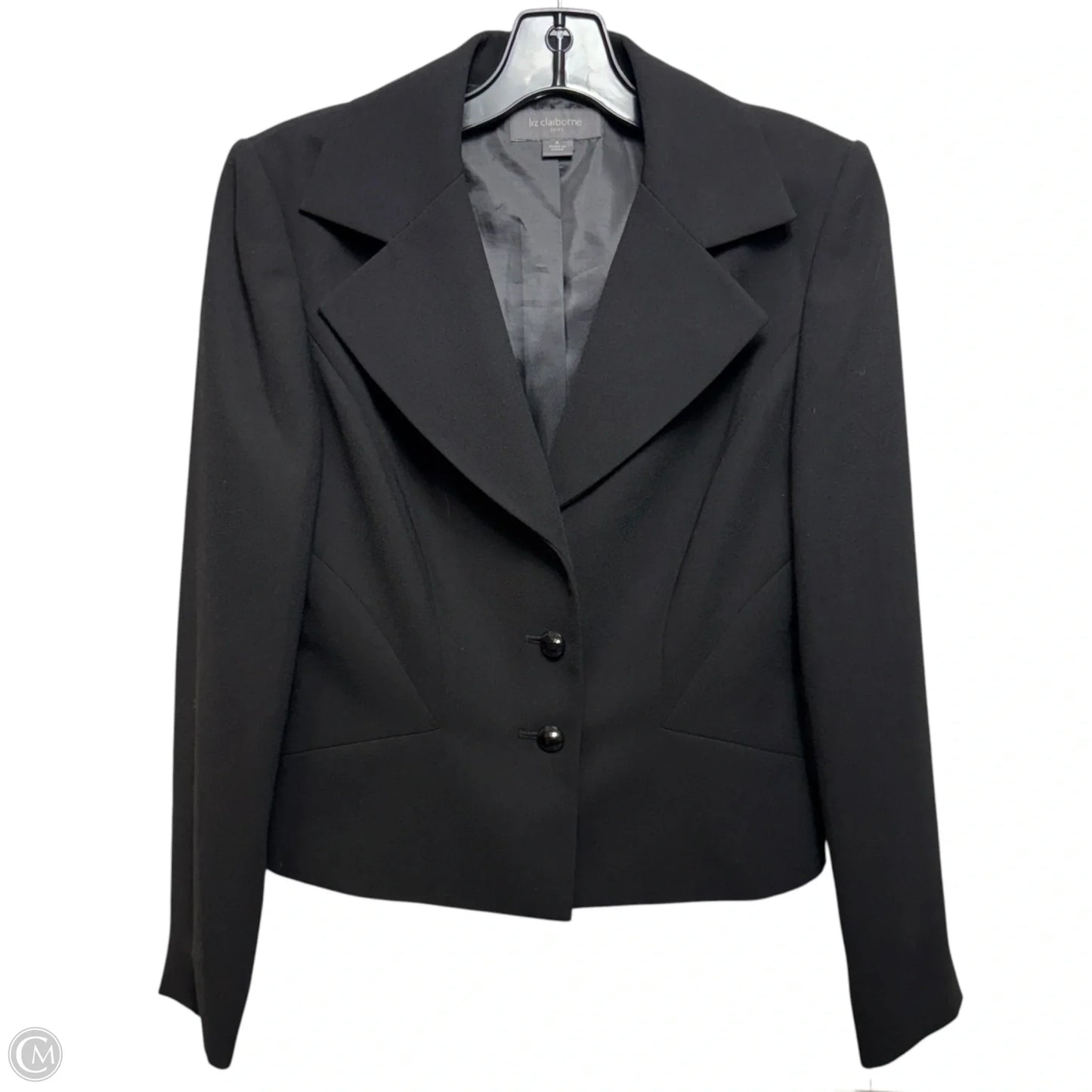 Cropped Blazer By Liz Claiborne In Black, Size: 4
