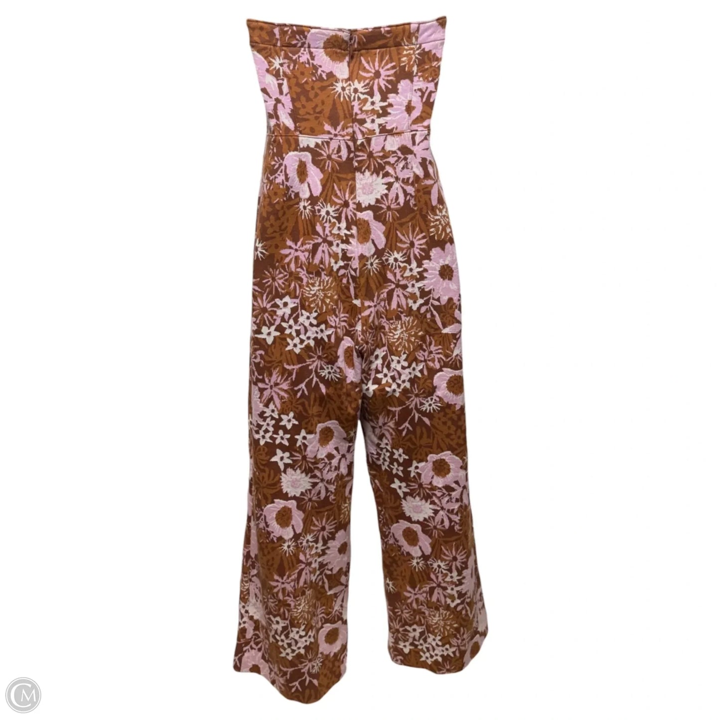 Strapless Knit Jumpsuit By Anthropologie In Floral Print, Size: 4
