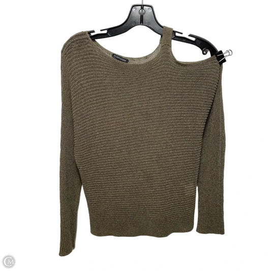 Linen Blend Top Long Sleeve By Eileen Fisher In Green, Size: Xs
