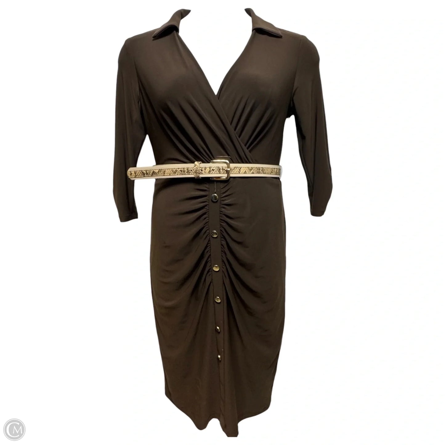 Dress Casual Midi By Joseph Ribkoff In Brown, Size: 10