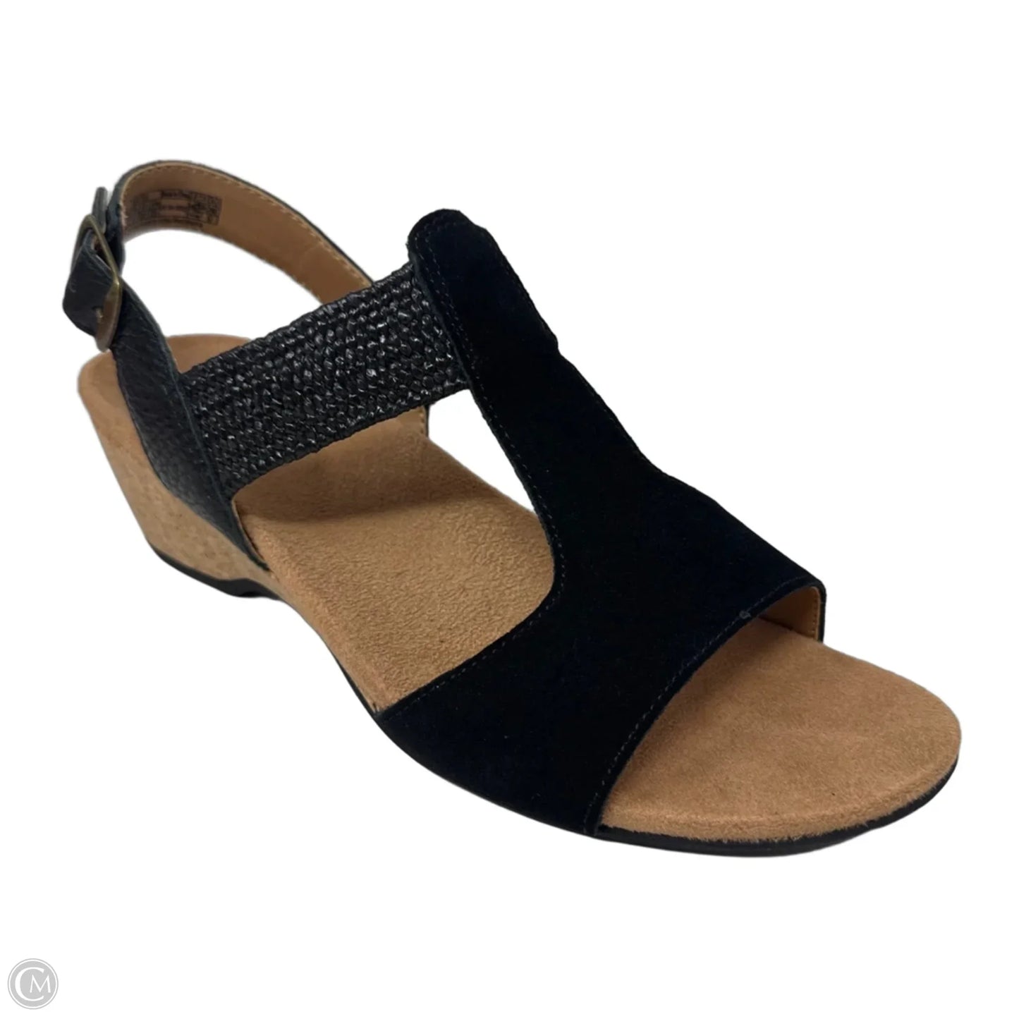 Kaytie Sandals Heels Wedge By Vionic In Black & Brown, Size: 8.5