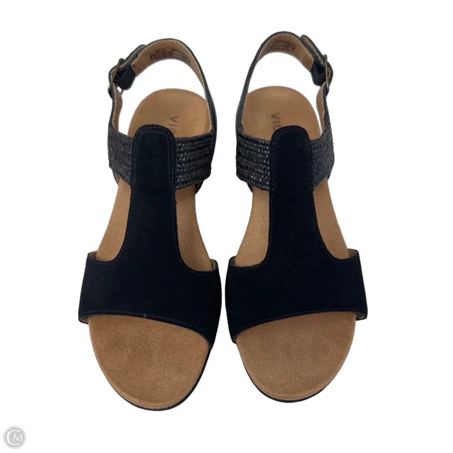 Kaytie Sandals Heels Wedge By Vionic In Black & Brown, Size: 8.5