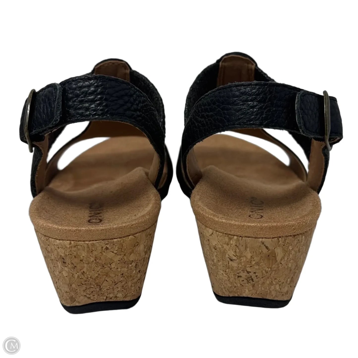 Kaytie Sandals Heels Wedge By Vionic In Black & Brown, Size: 8.5