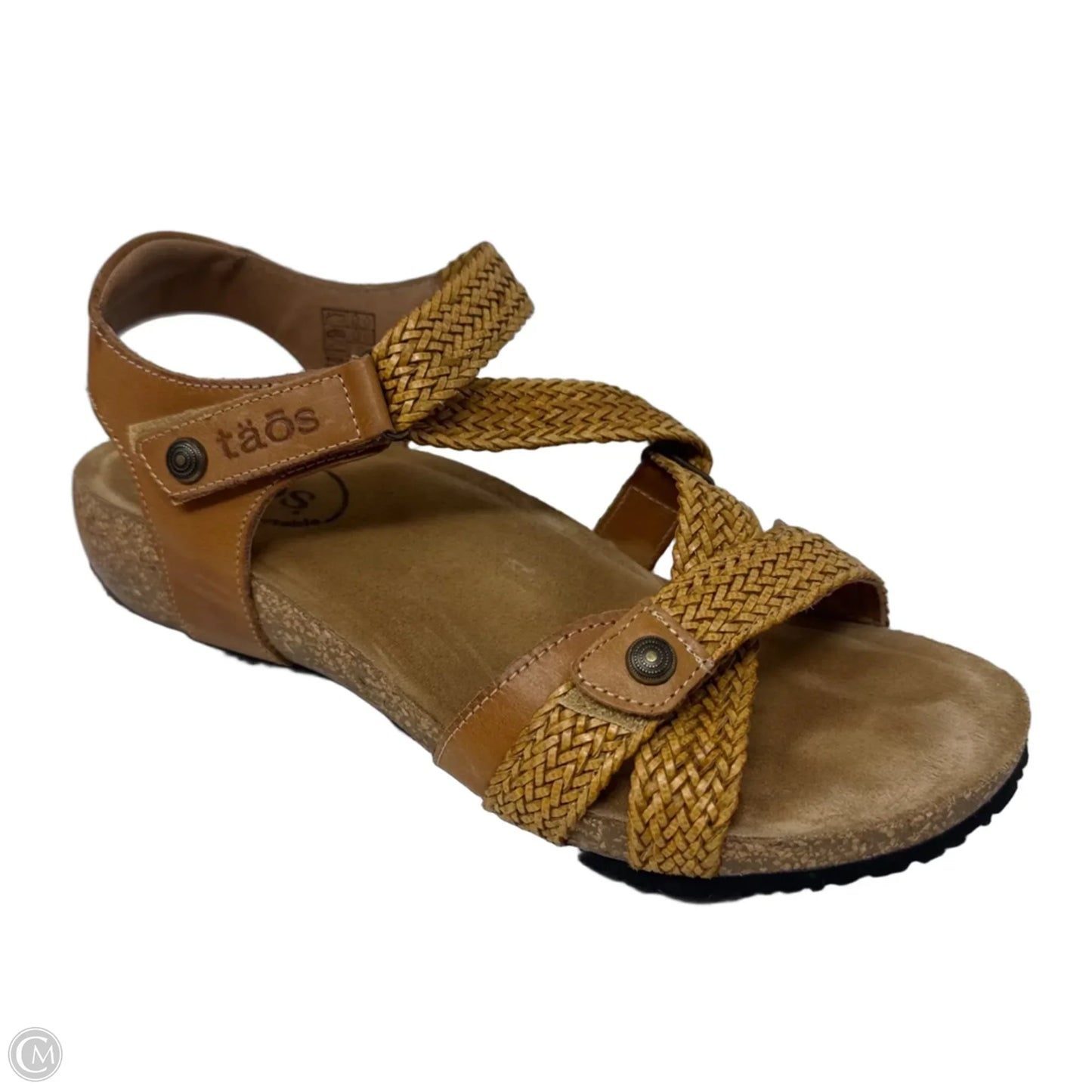 Woven Sandals Heels Wedge By Taos In Tan, Size: 8.5