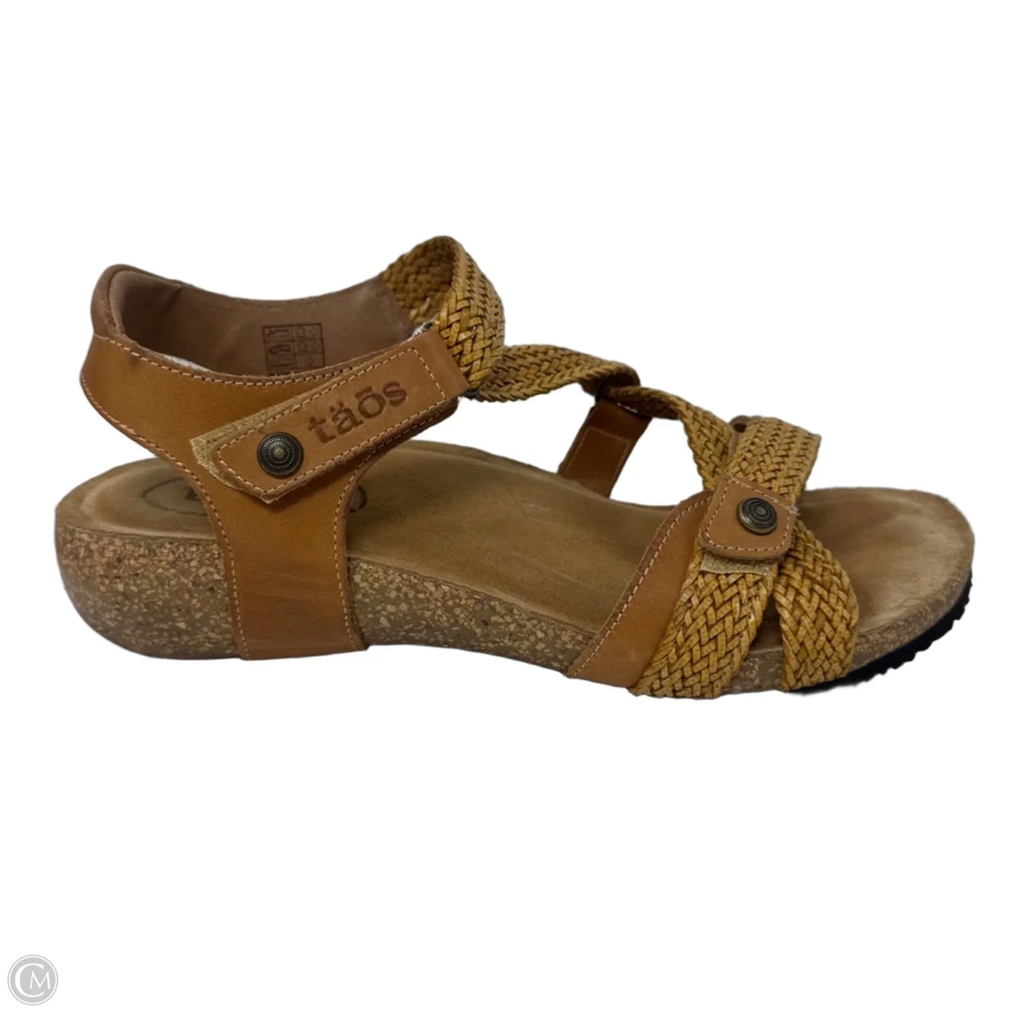 Woven Sandals Heels Wedge By Taos In Tan, Size: 8.5