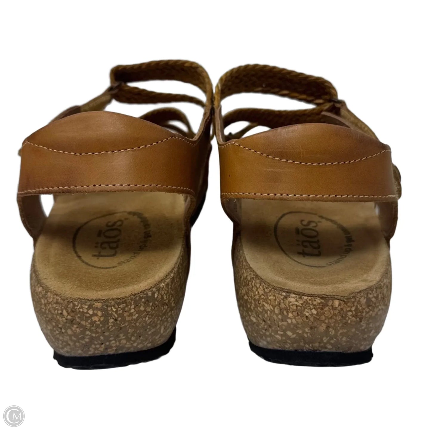 Woven Sandals Heels Wedge By Taos In Tan, Size: 8.5