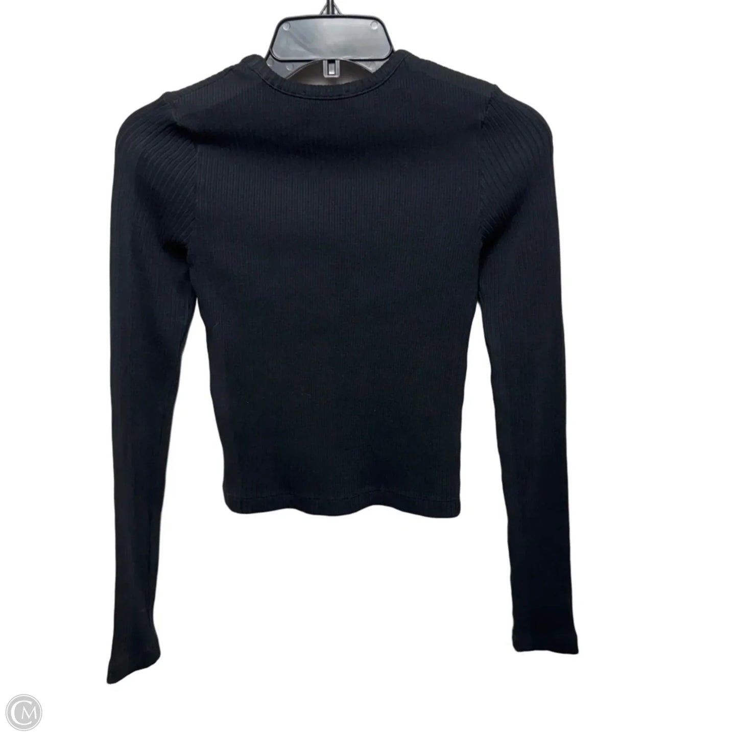Alma Shrunken Crewneck Top Long Sleeve By Agolde In Black, Size: S