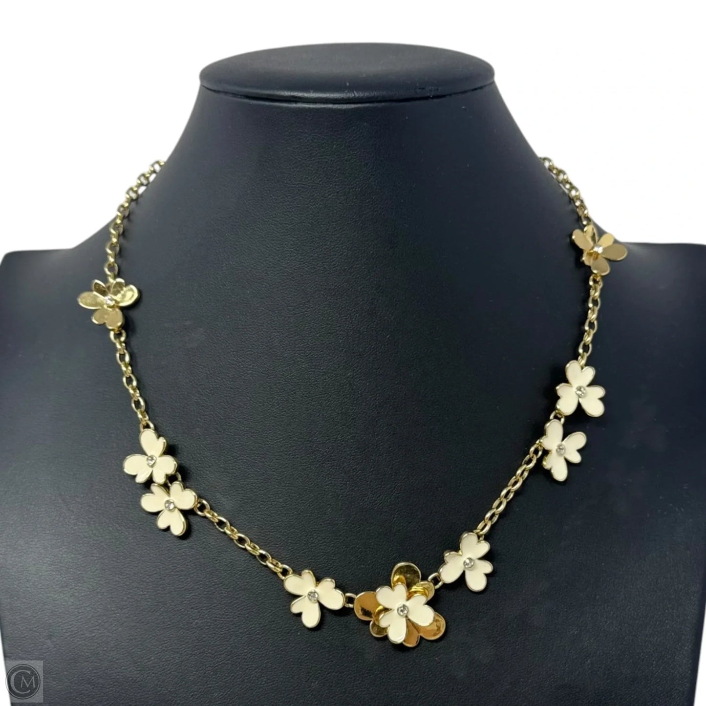 Floral Gold Tone Necklace Designer By Kate Spade