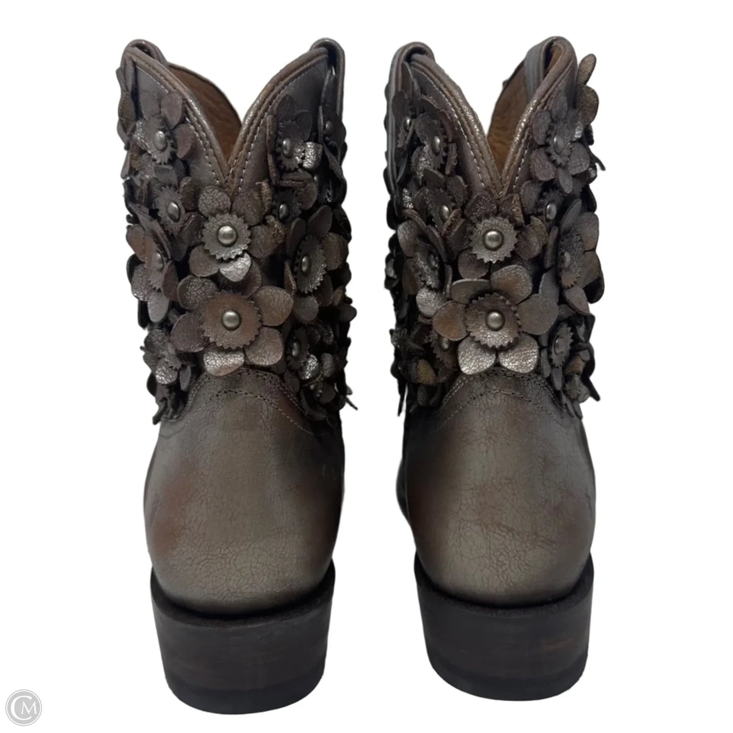 Billy Flower Booties By Frye In Bronze, Size: 9